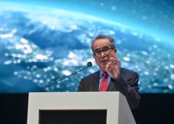 Mandatory Credit: Photo by Artur Widak/NurPhoto/Shutterstock (13634542p)
Ron Popper, CEO, Global Business Initiative on Human Rights, speaks in Krakow, during the Open Eyes Economy Summit 2022. 
On Tuesday, November 22, 2022, in Krakow, Lesser Poland Voivodeship, Poland.
The Open Eyes Economy Summit 2022 In Krakow, Poland - 22 Nov 2022